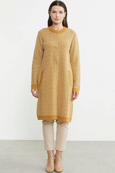 Sementa Jachetă de tricotaje lungi cu buzunare Güneş Plus Size