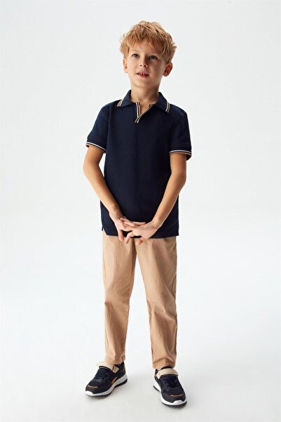 nk kids تيشيرت على شكل قرص العسل 4/8 - أزرق داكن