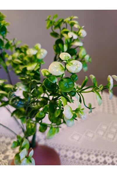 YASİMA قطعة صغيرة من الزهور الاصطناعية البيضاء لتزيين المنزل وديكور الشرفة 30 سم