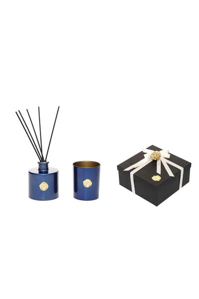 Missi Mavi Golden Glow 200 ml Vanilya Sandal Oda Kokusu ve Mumluk Hediye Seti...
