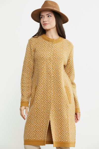 Sementa Güneş Large Size Long Pocket Knitwear Jacket