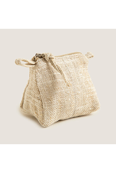 Chakra Tiyanki Makyaj Çantası 12x10 Cm Natural