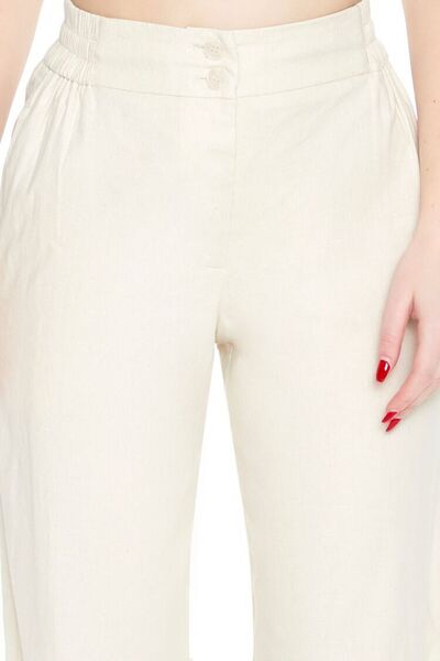 Forever 21 Mid-Rise Wide-Leg Pantolon