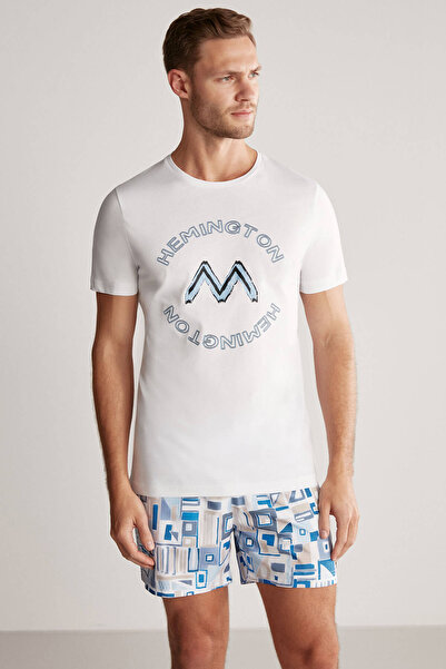 Hemington Logoed Pima Cotton White T-Shirt