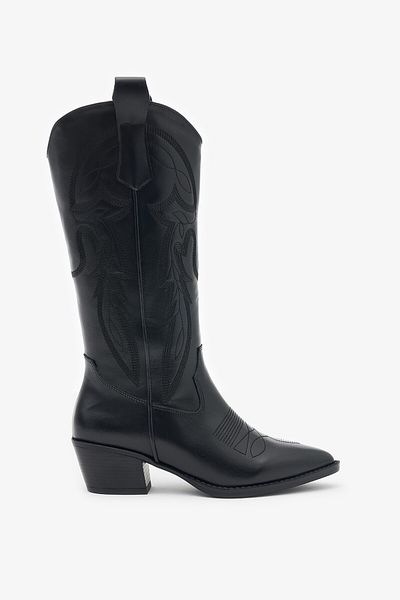 Louis Cardy Vera Black Genuine Leather Women's Boots