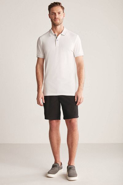 Hemington Vintage Look Off-White Polo Neck T-Shirt