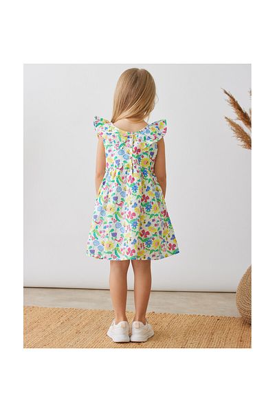 CİCHLİD Girl's Flower Patterned Dress