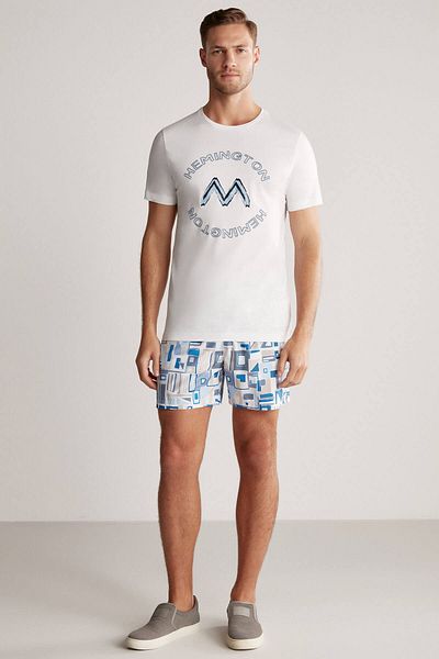 Hemington Logo Pima Cotton White T-Shirt
