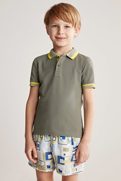 Hemington Pike Cotton Khaki Kids Polo T-Shirt