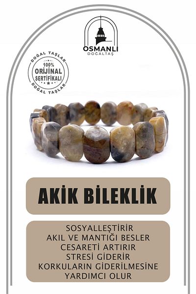 OSMANLI DEĞERLİ TAŞ 1. جودة عالية - حجر العقيق الأصلي الأصلي، سوار واسع القطع