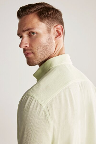 Hemington Yeşil Saf Pamuk Gömlek