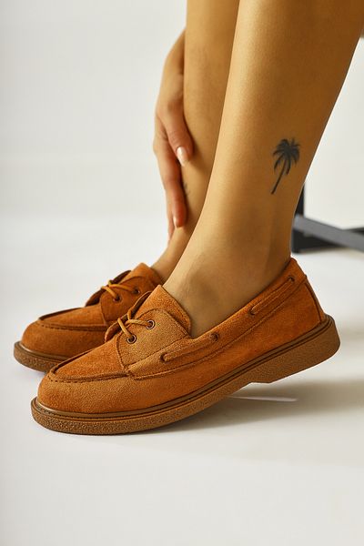 Limoya Pantofi casual de damă Janin din piele intoarsa cu siret