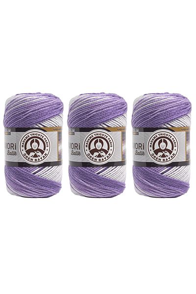 Ören Bayan Αγαπημένος Πλεκτός Κλωστής Batik 100gr 0912 3 Τεμάχια
