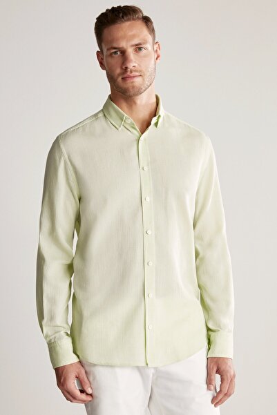 Hemington Yeşil Saf Pamuk Gömlek