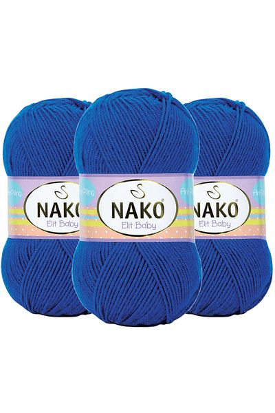 NAKO Elit Baby Örgü İpi Bebe Yünü 100 γρ. 10346 3 Τεμάχια