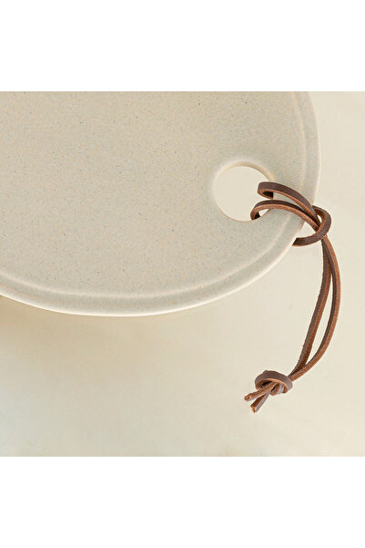 Chakra Flowers Oval Sunum Tahtası - 26x18 Cm Açık Gri