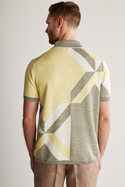 Hemington Linen Cotton Blend Green Knitwear Polo