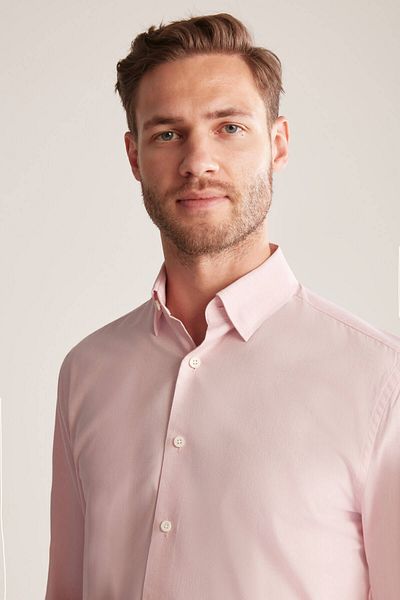 Hemington Cashmere Blend Pink Business Shirt