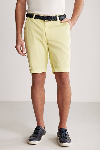 Hemington Yellow Cotton Chino Bermuda Shorts