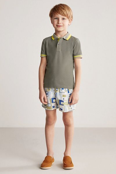 Hemington Pique Cotton Khaki Kids Polo T-Shirt