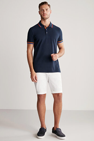 Hemington Pique Cotton Navy Blue Polo T-Shirt