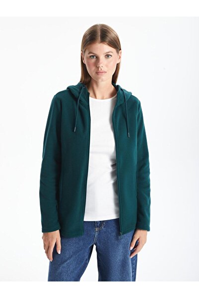 LC Waikiki Lcwaikiki Basic Hooded Women's Zippered Sweatshirt