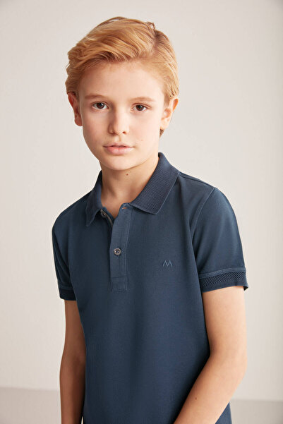 Hemington Vintage Görünümlü Lacivert Polo Yaka Çocuk T-Shirt