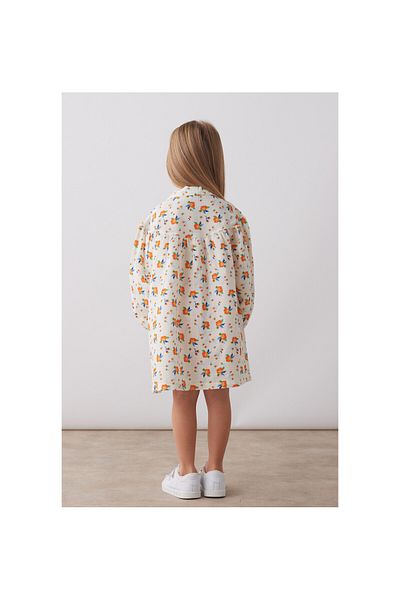 CİCHLİD Girl Patterned Muslin Fabric Dress
