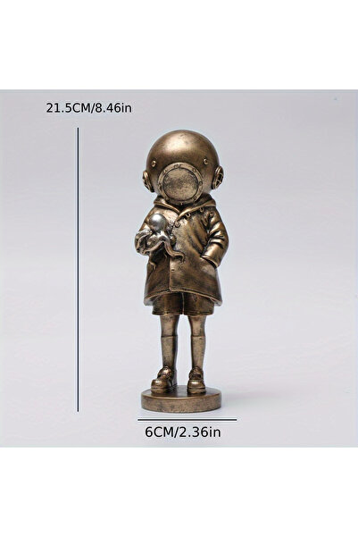 Choice qintong 1pcs Creative Bronze Banksy DeepSea Decor, Doodle Master Diver...