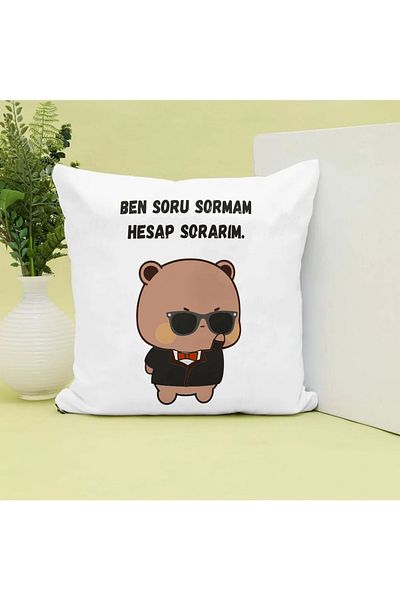 Özgü Art I DO NOT ASK QUESTIONS, I DEMAND ANSWERS..Printed Pillow