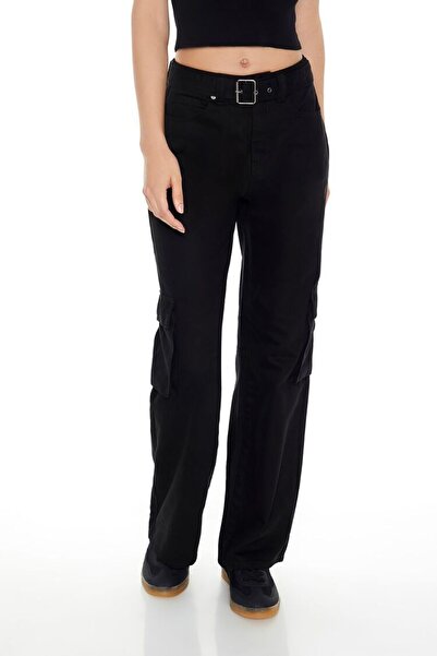 Forever 21 Kemerli Straight Kargo Pantolon