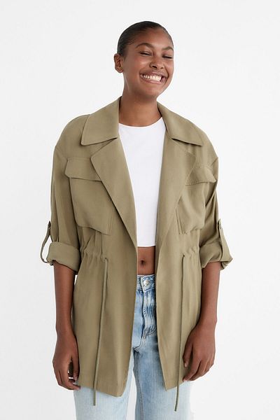Stradivarius Short loose trench coat