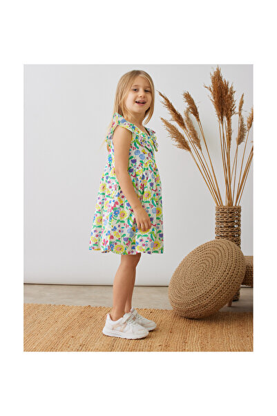 CİCHLİD Girl's Flower Patterned Dress