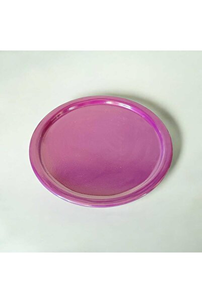 EceAksesuar Metal Single Presentation Tray - Decorative Tea, Coffee and Pastry Serving 17 cm