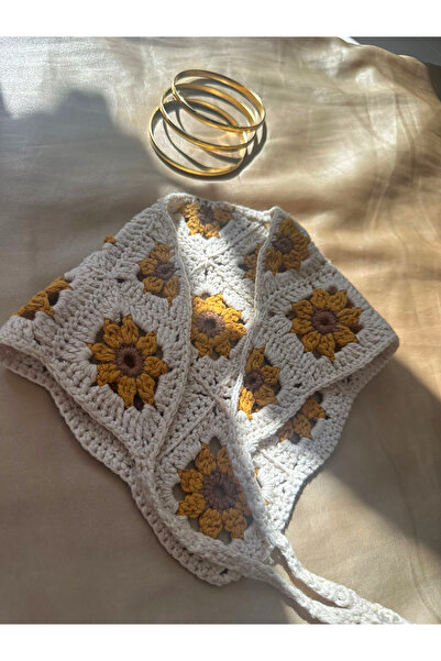 RA Design Πλεκτή μπαντάνα με σχέδιο ηλίανθου