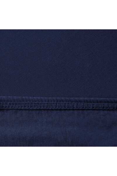 Evidea Navy Blue Double Soft Bed Sheet - Elastic, 180X200 cm