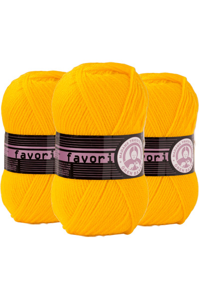 Ören Bayan Ören Favourite Hand Knitting Yarn Dark Yellow 029 3 Pieces