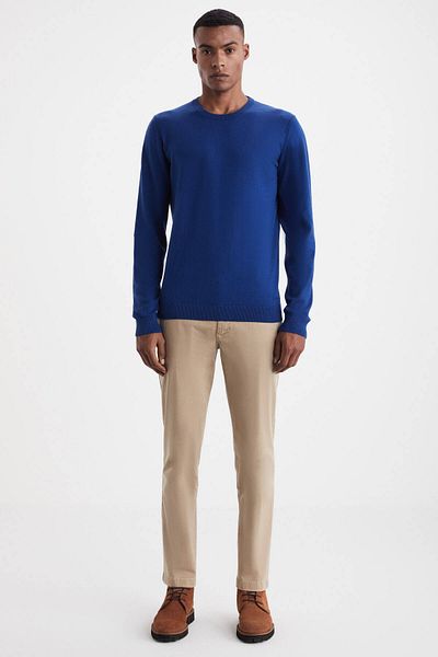 Hemington Cashmere Blend Crew Neck Blue Knitwear