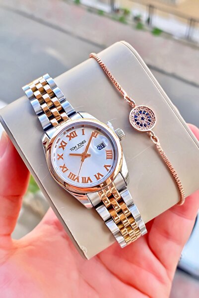 Tom Jones kadın kolsaati 3 atm su geçirmez 2 yıl garantili bileklik hediyeli