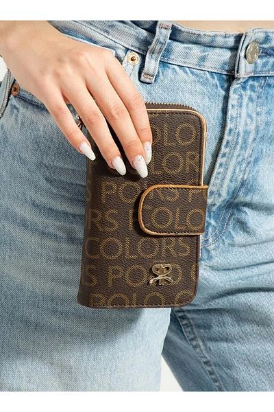 Polo Of Colors Portofel maro pentru femei cu compartiment pentru monede și carduri