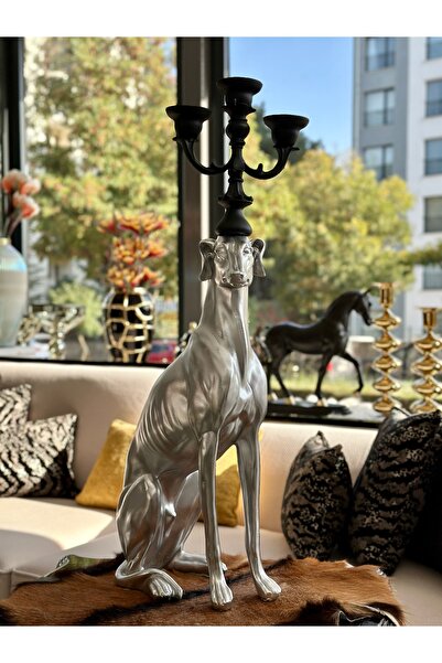MUM ŞAMDANLI KÖPEK GÜMÜŞ 3’LÜ 50 CM
