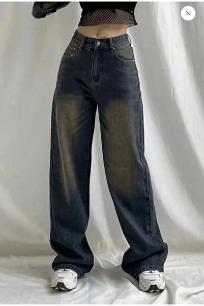 BALİNA Tech Kahverengi Yıkamalı Baggy Jean Unisex Kot Pantolon
