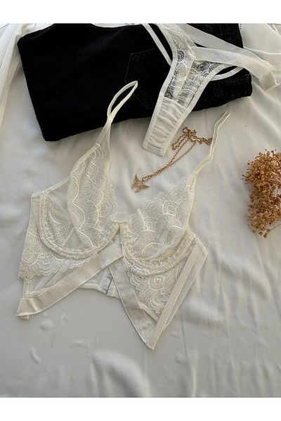 BKT Set bralet alb