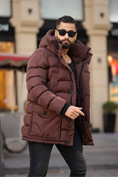 RHONES ΑΝΔΡΙΚΗ ΤΣΑΝΤΑ ΜΕ ΚΟΥΚΟΥΛΑ ΚΑΙ ΤΣΕΠΗ ΧΕΙΜΕΡΙΝΟ ΜΑΚΡΥ ΠΑΛΤΟ