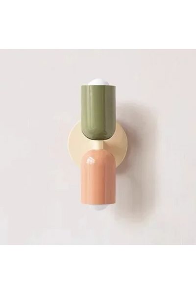 Choice No Light Bulb White Green Pink Colorful Bedside Wall Lamp Nordic Living Room Corridor Wall Light Chi