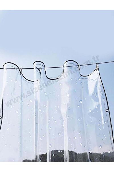 Genel Markalar 2m x 1m Şeffaf Balkon ve Teras Perdesi ile Bağlantı Ekipmanları