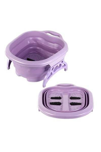 Venalisa Mor Renk Plastik Katlanabilir Pedikür Leğeni Pedikür Kabı