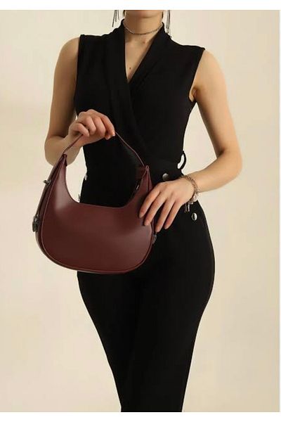 Lana Claret Red02 Special Adjustable Strap Zippered Dress - L:17 W:27 W:7 Cm
