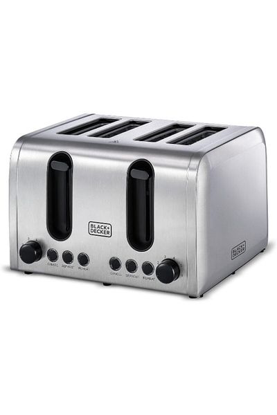 Black&Decker 1050W Stainless Steel 4-Slice Toaster ET444-B5