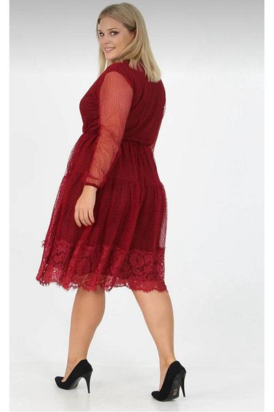 CİXAPLE Rochie din tul cu decolteu în V